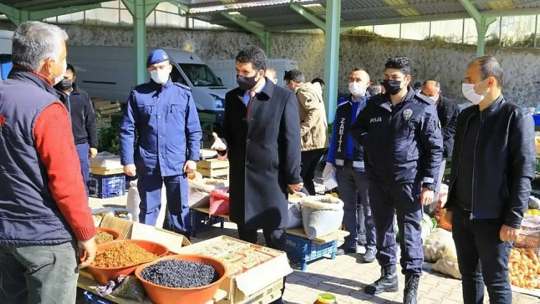 Hadim'de yeni koronavirüs tedbirleri denetlendi