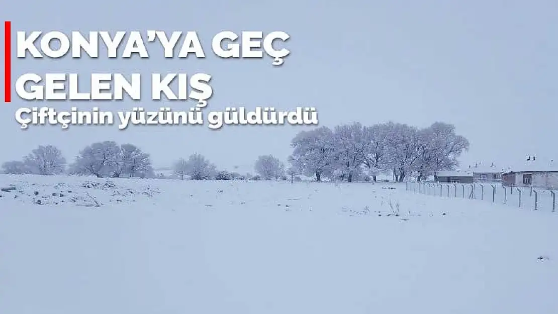 Konya'ya geç gelen kış yüzleri güldürdü