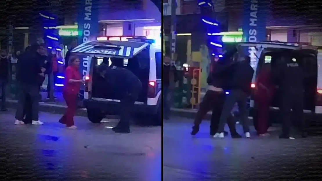 Hem suçlu hem güçlü! Gözaltına alınırken polise tekme attı