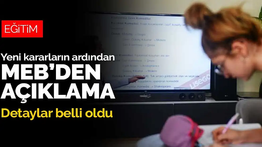 MEB'den uzaktan eğitim açıklaması! Detaylar belli oldu