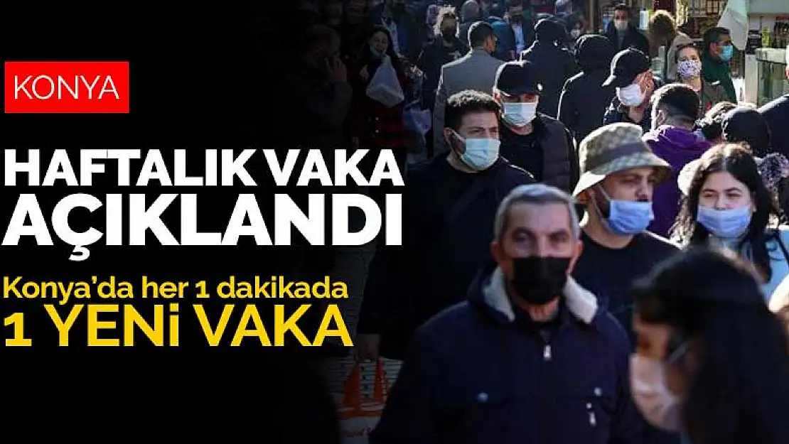 Haftalık vaka sayıları açıklandı! Konya'da her 1 dakikada 1 yeni vaka tespit edildi