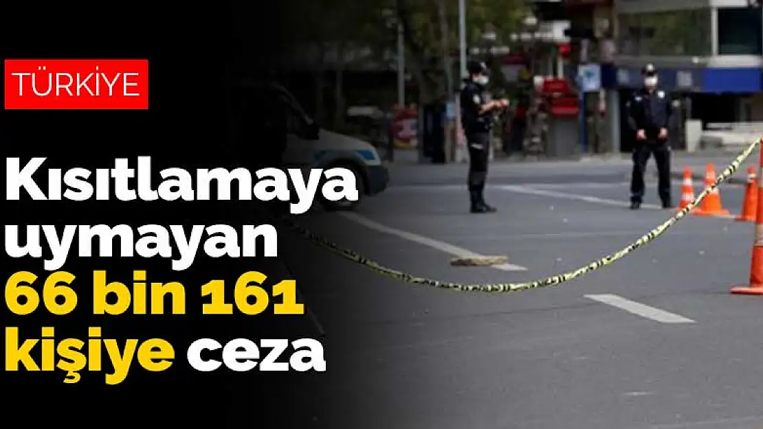 Kısıtlamaya uymayan 66 bin 161 kişiye ceza