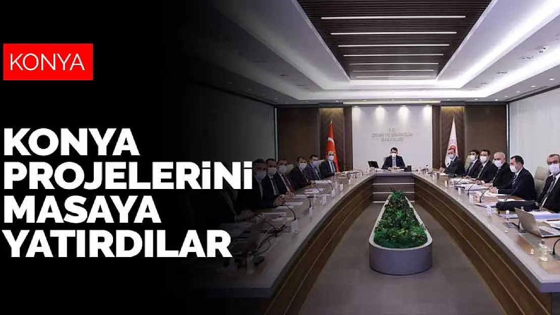 Bakan Kurum, Başkan Altay ve ilçe belediye başkanlarıyla Konya yatırımlarını değerlendirdi