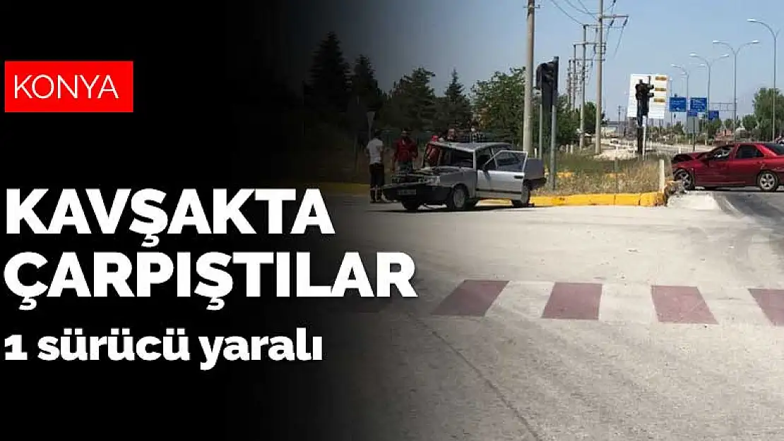 Ereğli Fidanlık Kavşağında otomobiller çarpıştı: 1 yaralı