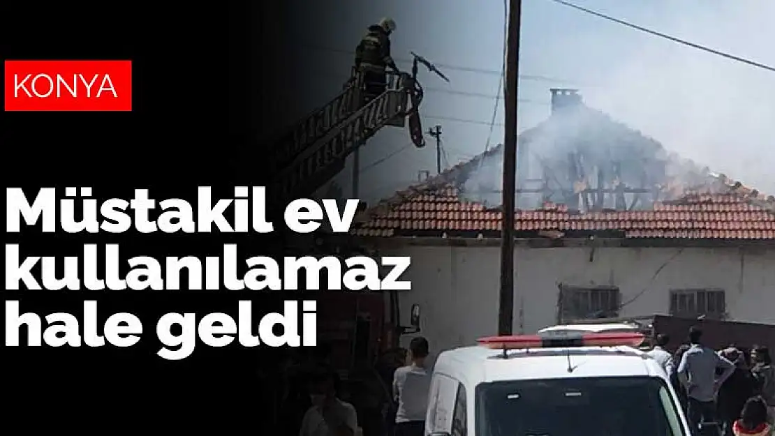 Ereğli'de yangın çıkan müstakil ev kullanılamaz hale geldi