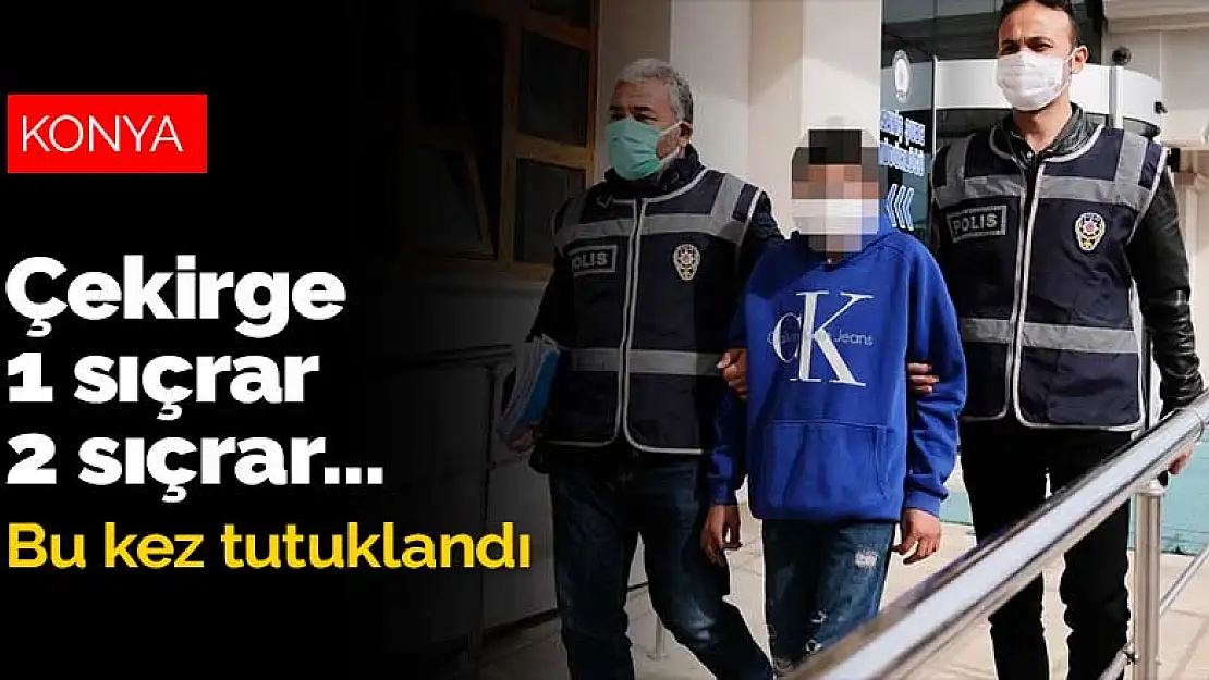 Konya'nın 13 yaşındaki hırsız çekirgesi 4. zıplayışında tutuklandı