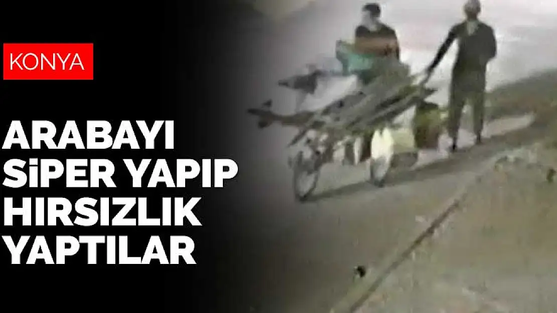 Konya'da mazgal kapağı çalan seyyar satıcılar kameraya yakalandı