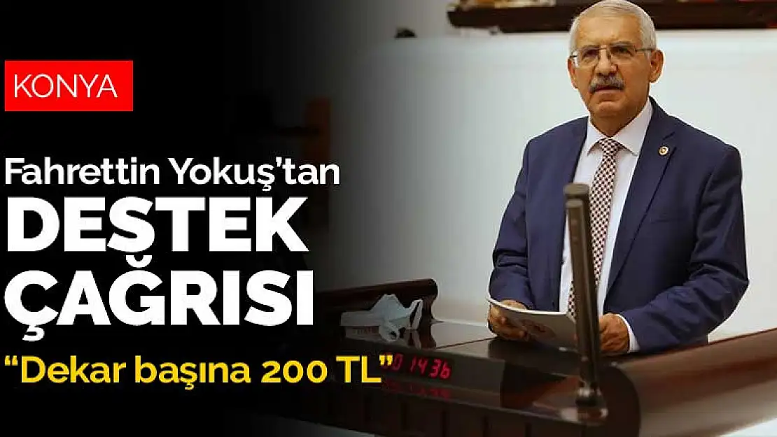 Fahrettin Yokuş, kuraklıktan etkilenen çiftçiler için destek çağrısında bulundu