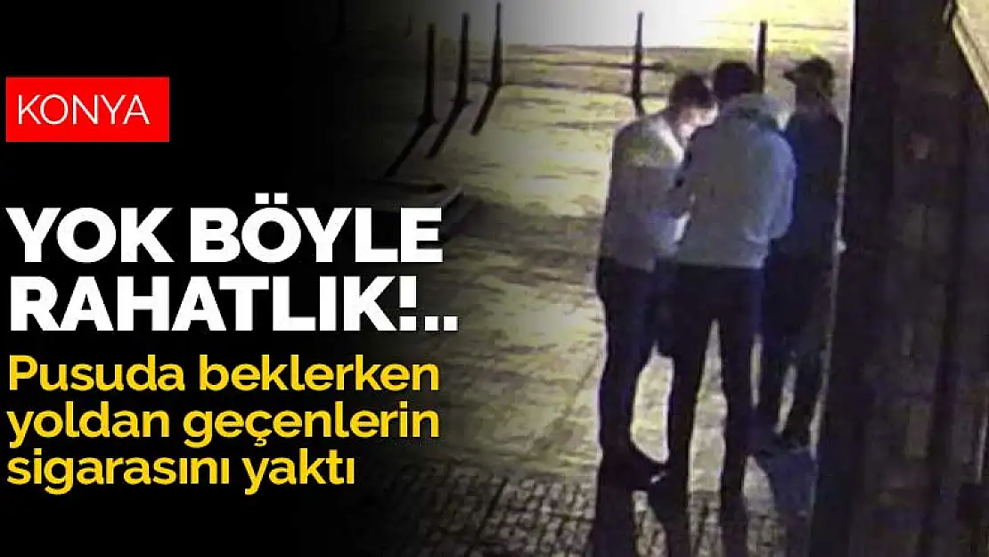 Konya'nın pişkin hırsızı! Motosikleti çalmak için pusuda beklerken yoldan geçenlerin sigarasını yaktı