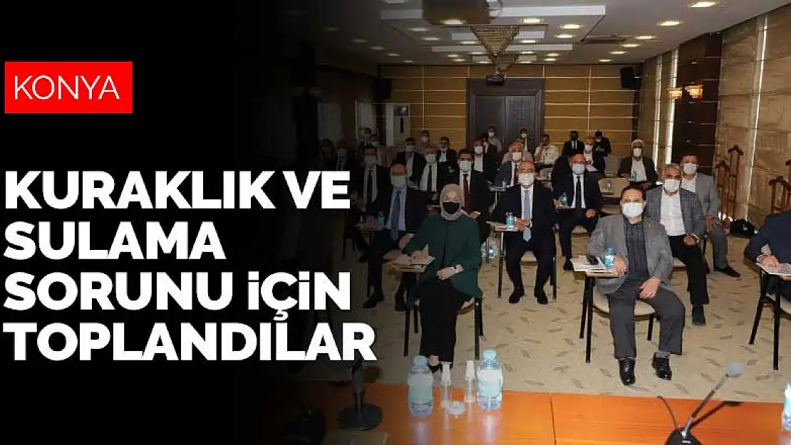 Konya'nın başkan ve vekilleri kuraklık ve sulamaya çözüm bulmak için toplandı