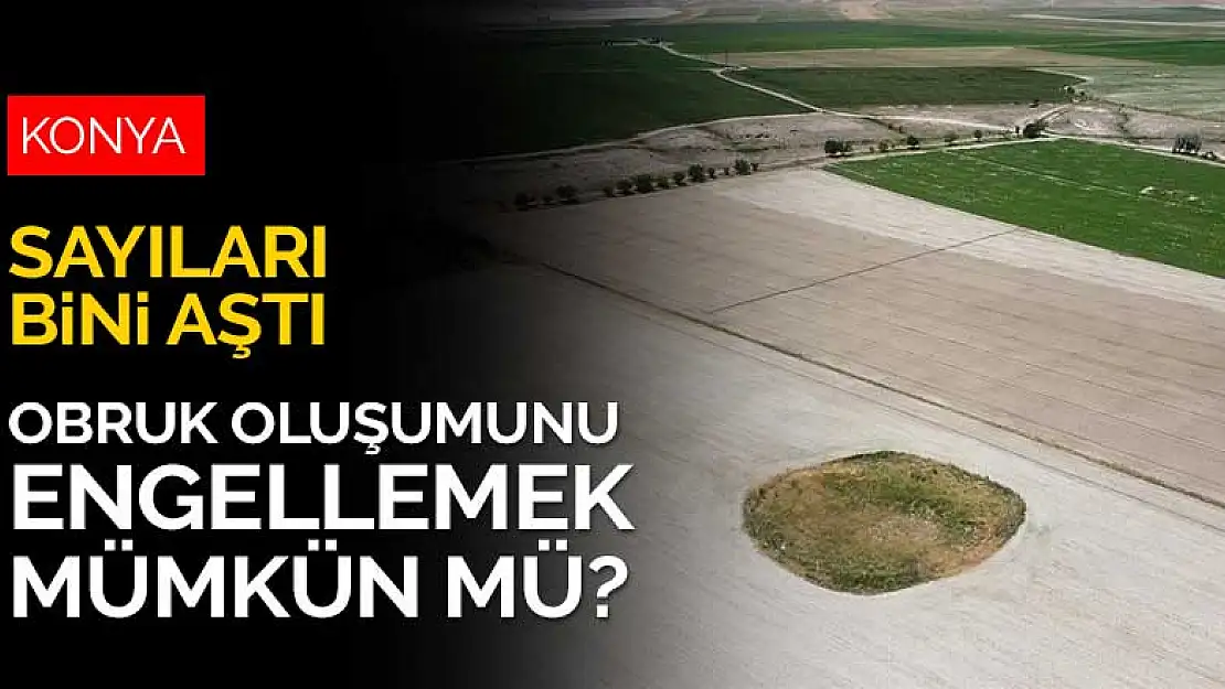 Sayıları bini aştı! Konya Ovası'nda obruk oluşumunu önlemek mümkün mü?