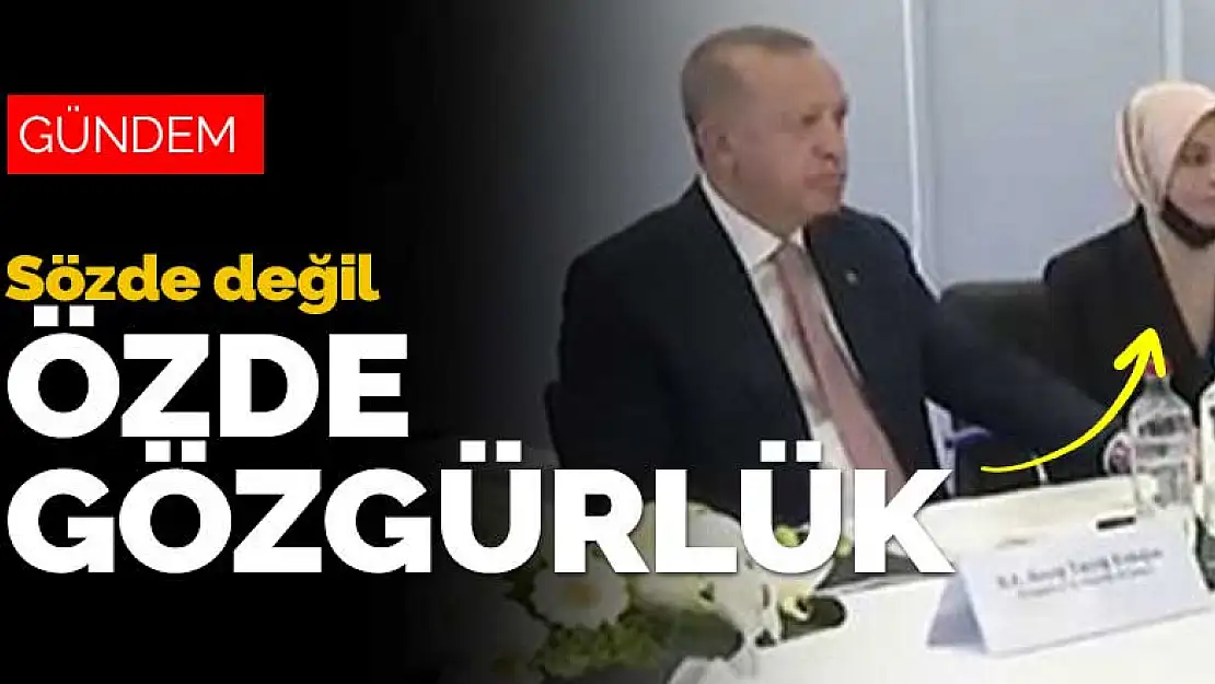 Cumhurbaşkanı Erdoğan'dan özgürlük vurgusu yapanlara güzel cevap!