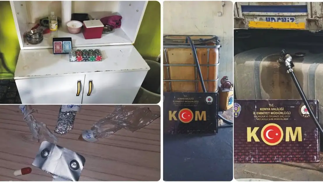 Konya'da bin 65 litre kaçak akaryakıt yakalandı