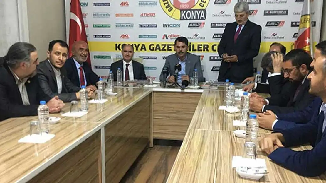 Bakan Kurum'dan Konya Gazeteciler Cemiyeti'ne hayırlı olsun ziyareti