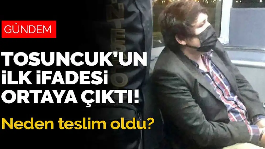 Tosuncuk neden teslim olduğunu açıkladı! Mehmet Aydın'ın ilk ifadesi ortaya çıktı