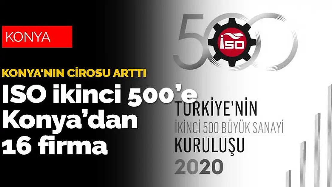 ISO ikinci 500'e giren Konya firmaları belli oldu! Listede 83 sıra birden yükselen firmalar var