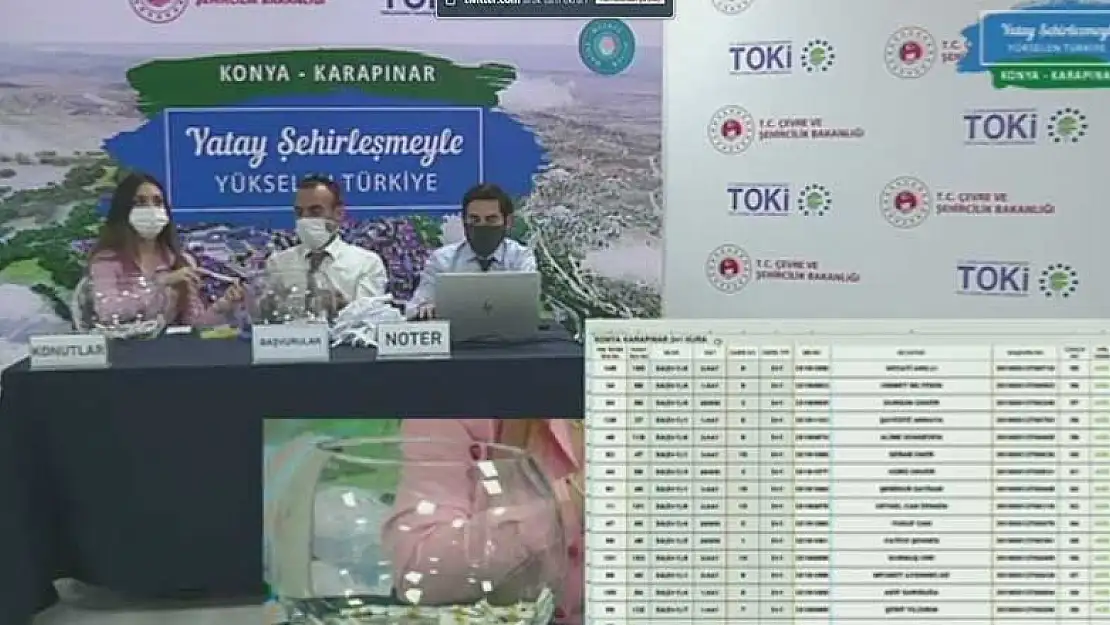 Konya Karapınar TOKİ kuraları çekildi