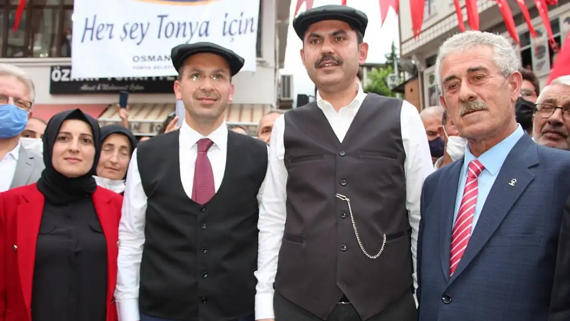 Konyalı Murat Kurum Tonya'da renkli görüntüler verdi