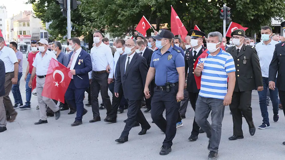 Konya'nın Beyşehir ilçesinde 15 Temmuz coşkuyla kutlandı