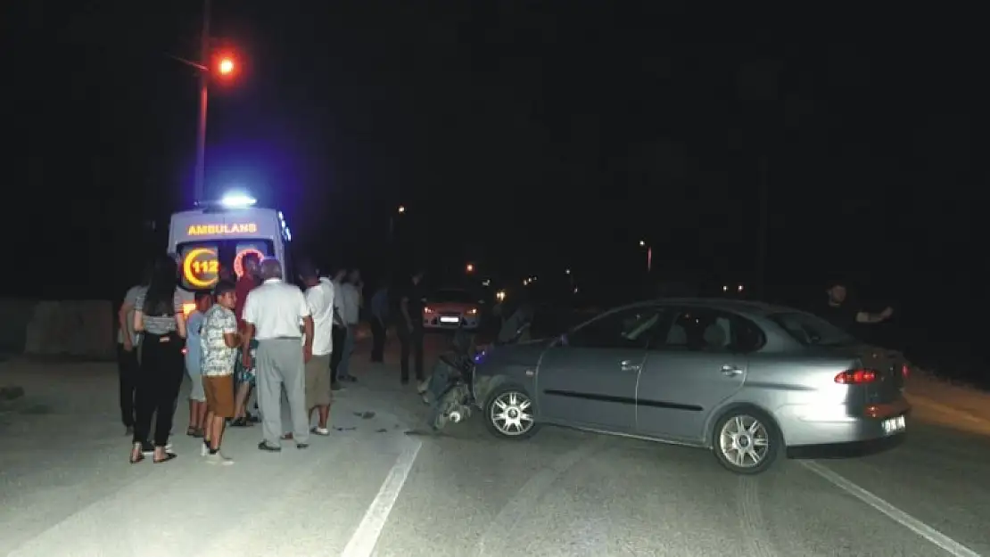 Konya'da otomobil ile motosiklet çarpıştı: 2 yaralı