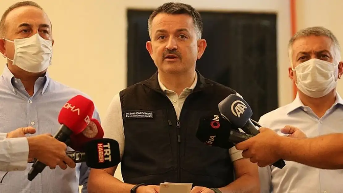 Bakan Pakdemirli: Manavgat yangını kontrol altında ancak Akseki'de devam eden bir yangın var