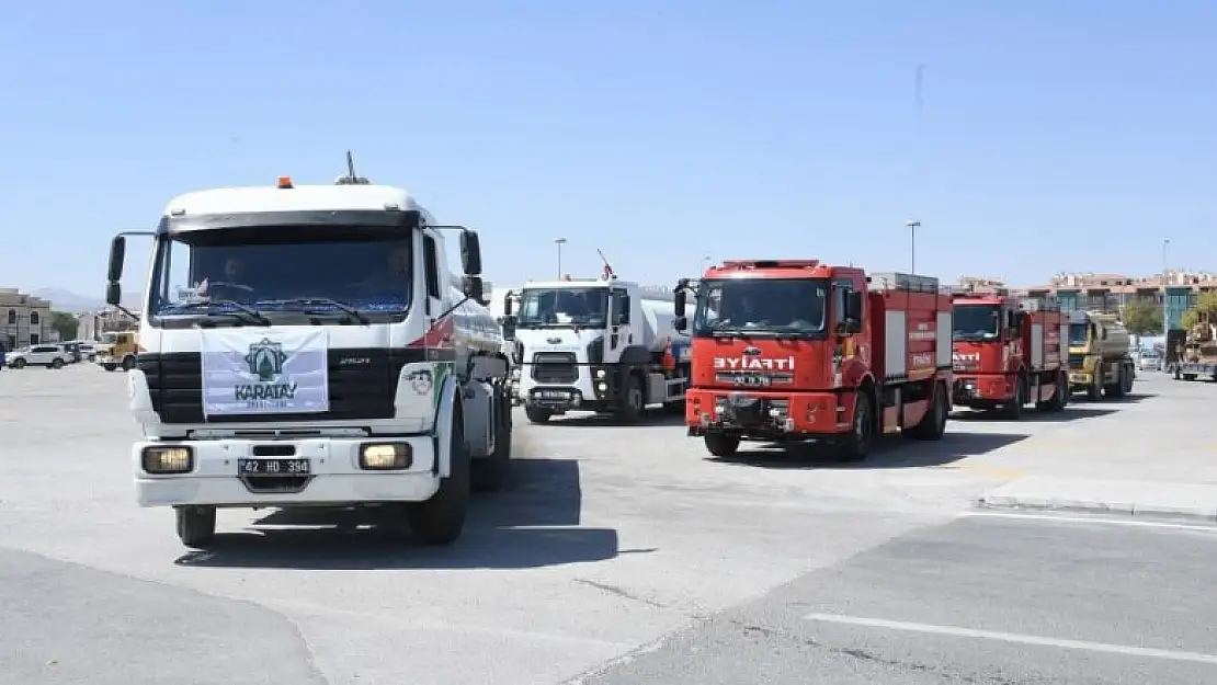 Konya yangınlar için birlik oldu, Muğla'ya 23 araç daha gönderildi