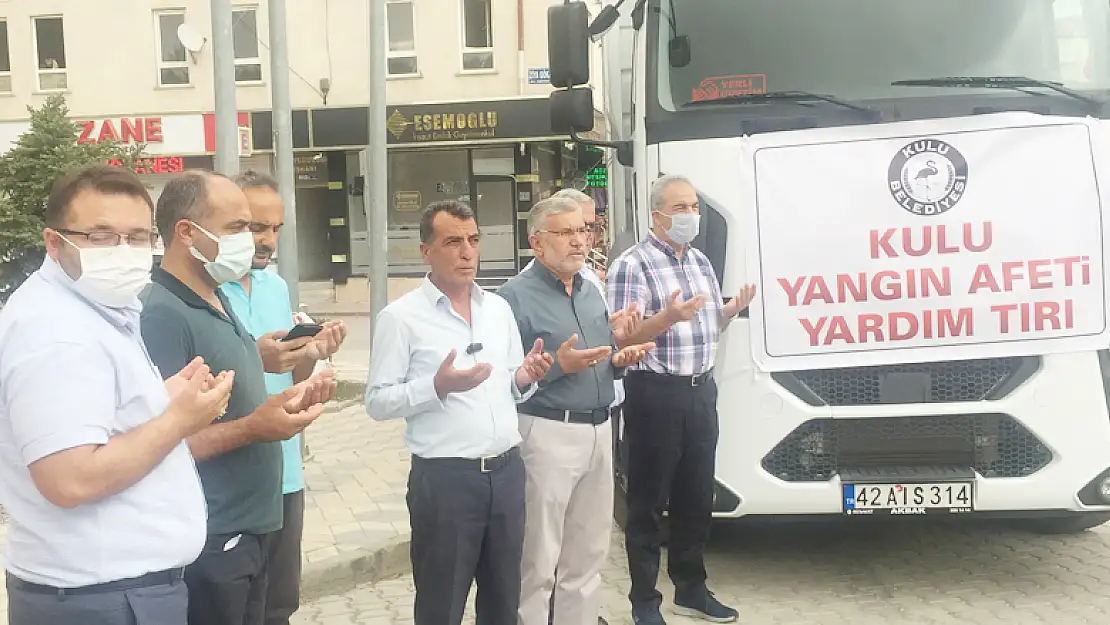 Kulu'dan Manavgat'a yardım