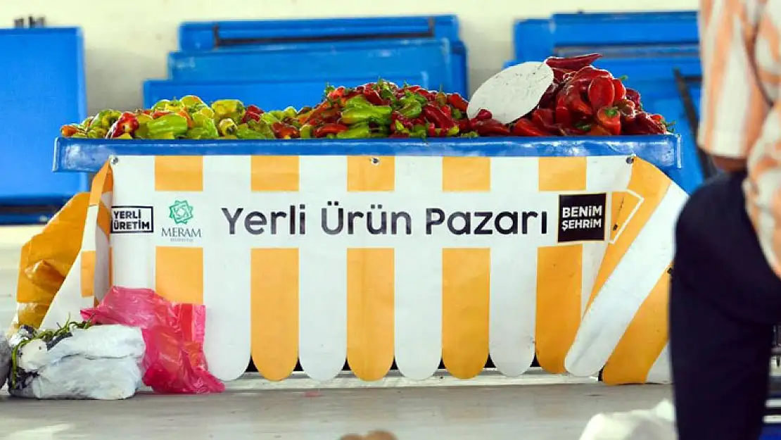 Meram'ın 'Yerli Ürün Pazarı' vatandaşların uğrak adresi oldu