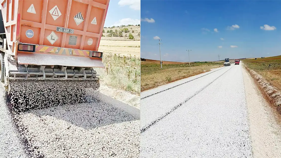 Aydoğmuş - Yenisu bağlantı yolu asfaltlama çalışması tamamlandı