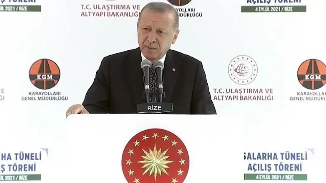 Cumhurbaşkanı Erdoğan Salarha Tüneli'ni hizmete açtı