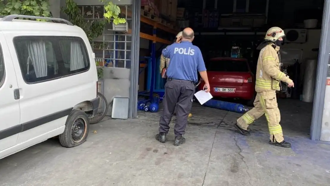 Sanayi sitesinde oksijen tüpü patladı, bir işçi ağır yaralandı