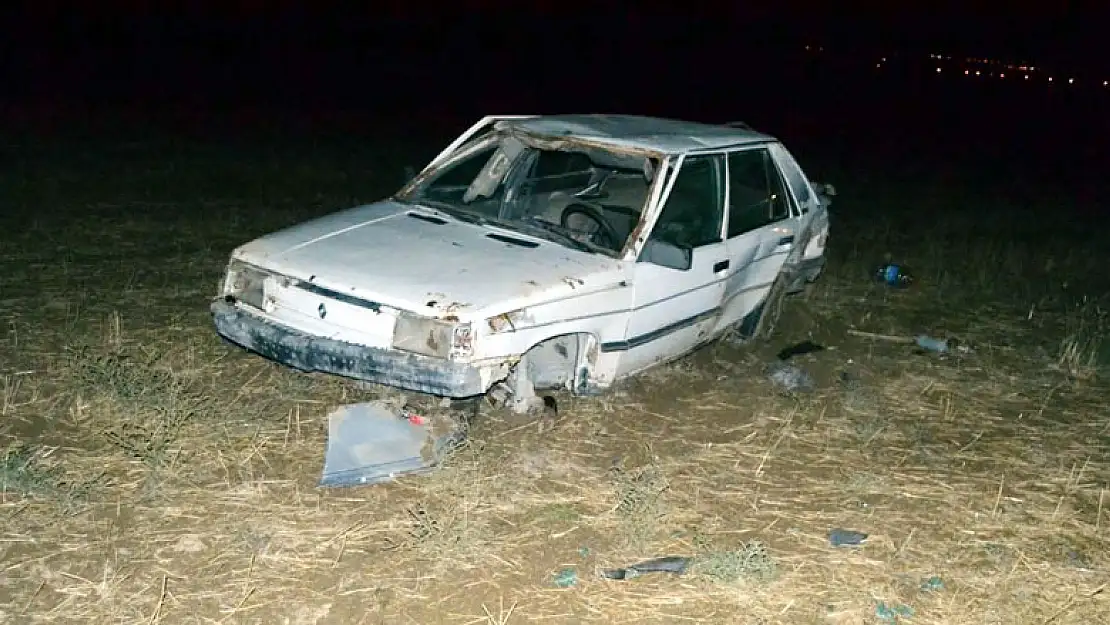 Konya'da kontrolden çıkan otomobil takla attı: 1 yaralı