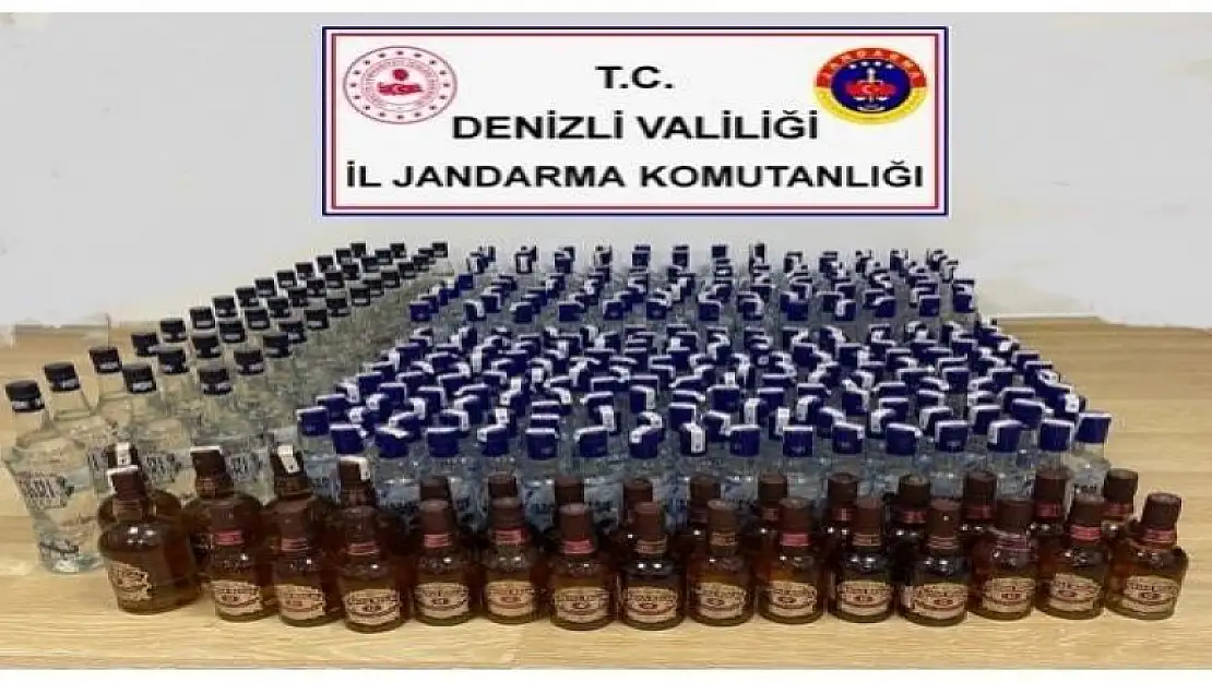 Jandarma bir evde 338 şişe alkol ele geçirdi