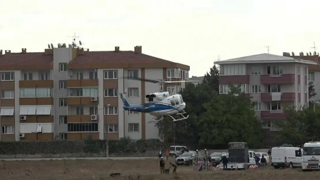 Bursa'da şehrin üstünde alçak uçuş yapan helikopter paniğe neden oldu