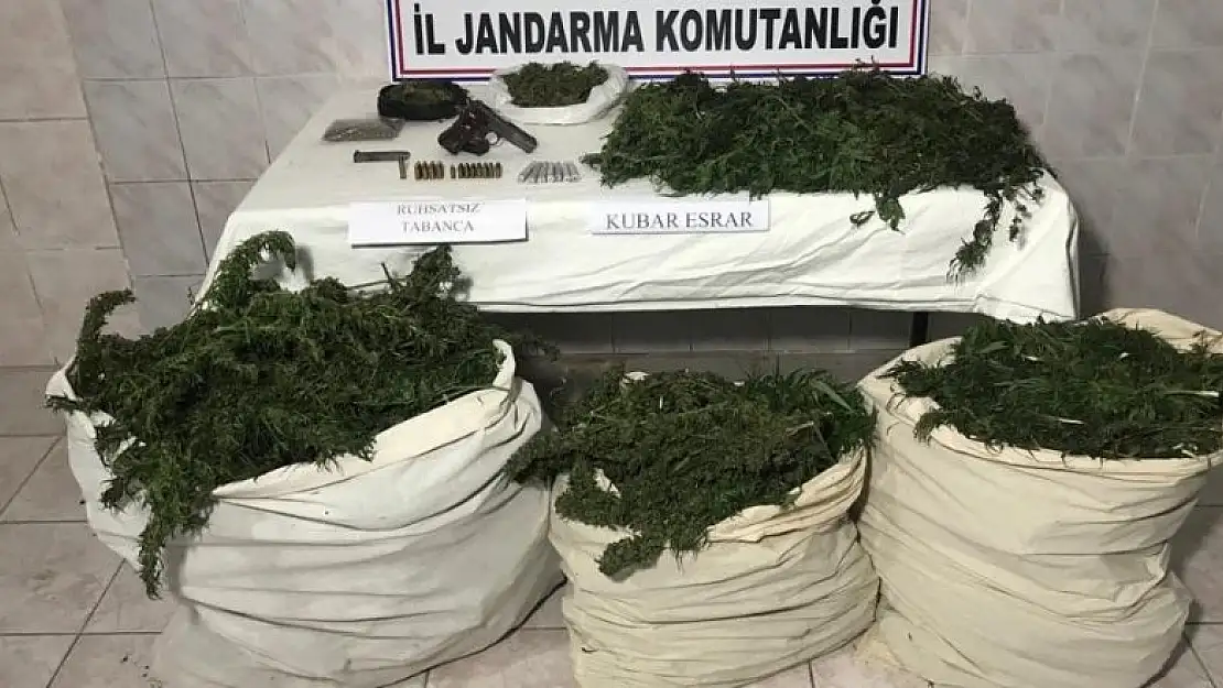 Jandarmadan zehir tacirlerine operasyon: 46 kilo esrar ele geçirildi