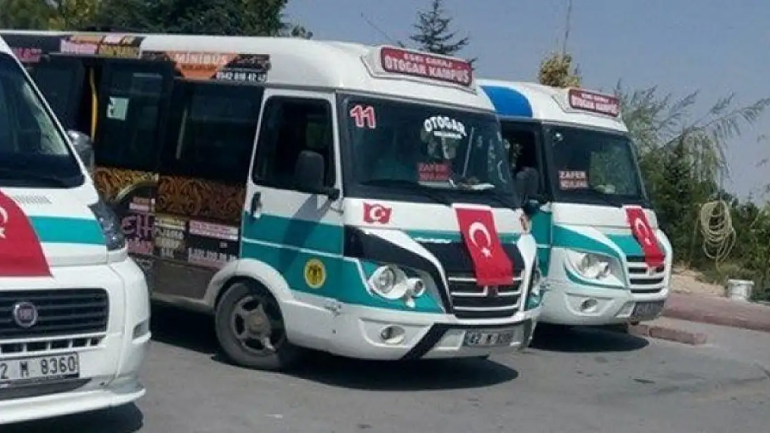 Konya'da minibüs ücretlerine zam geldi