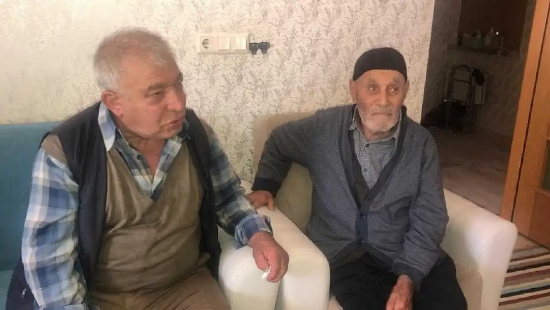 107 yaşındaki Osman dede, 40 yıldır kayıp olan oğluna kavuştu