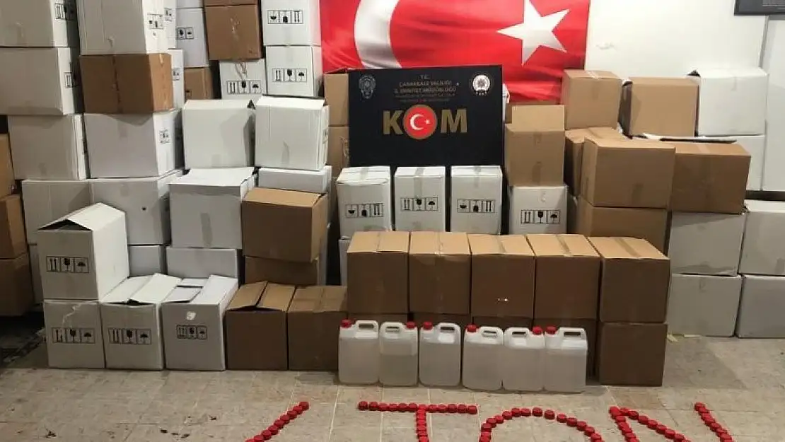 Çanakkale'de 4 ton sahte etil alkol ele geçirildi