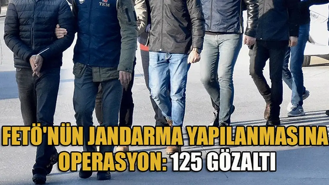 FETÖ'nün jandarma yapılanmasına operasyon: 125 gözaltı