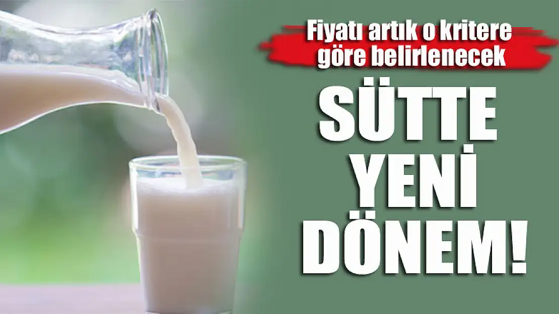 Sütte yeni dönem! Fiyatı artık o kritere göre belirlenecek