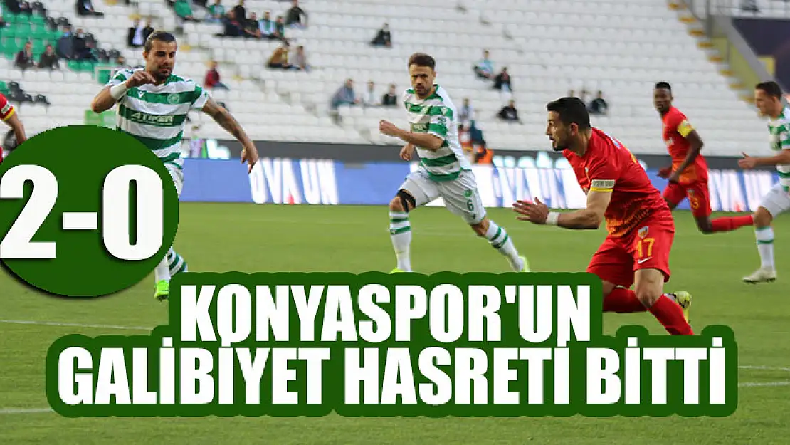 Konyaspor'un galibiyet hasreti bitti