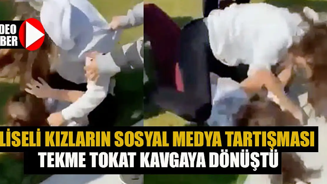 Liseli kızların sosyal medya tartışması tekme tokat kavgaya dönüştü