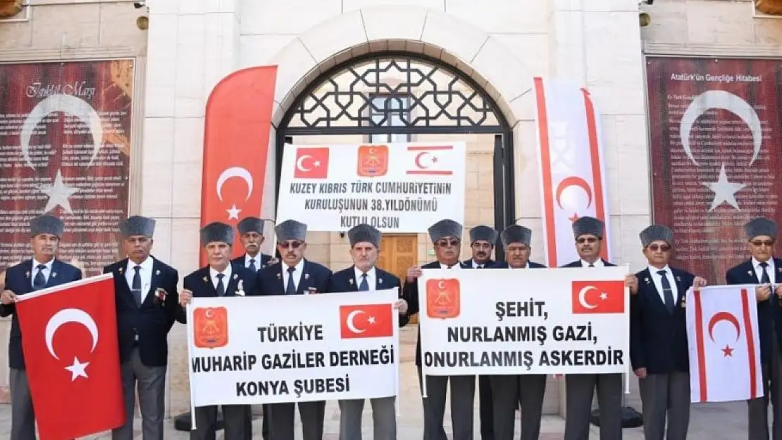 Konyalı Gaziler KKTC'nin kuruluşunun 38'inci yılını kutladı