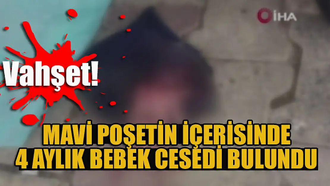 Vahşet! Mavi poşetin içerisinde 4 aylık bebek cesedi bulundu