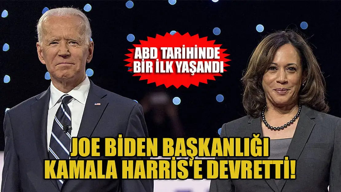 Joe Biden başkanlığı Kamala Harris'e devretti! ABD tarihinde bir ilk yaşandı