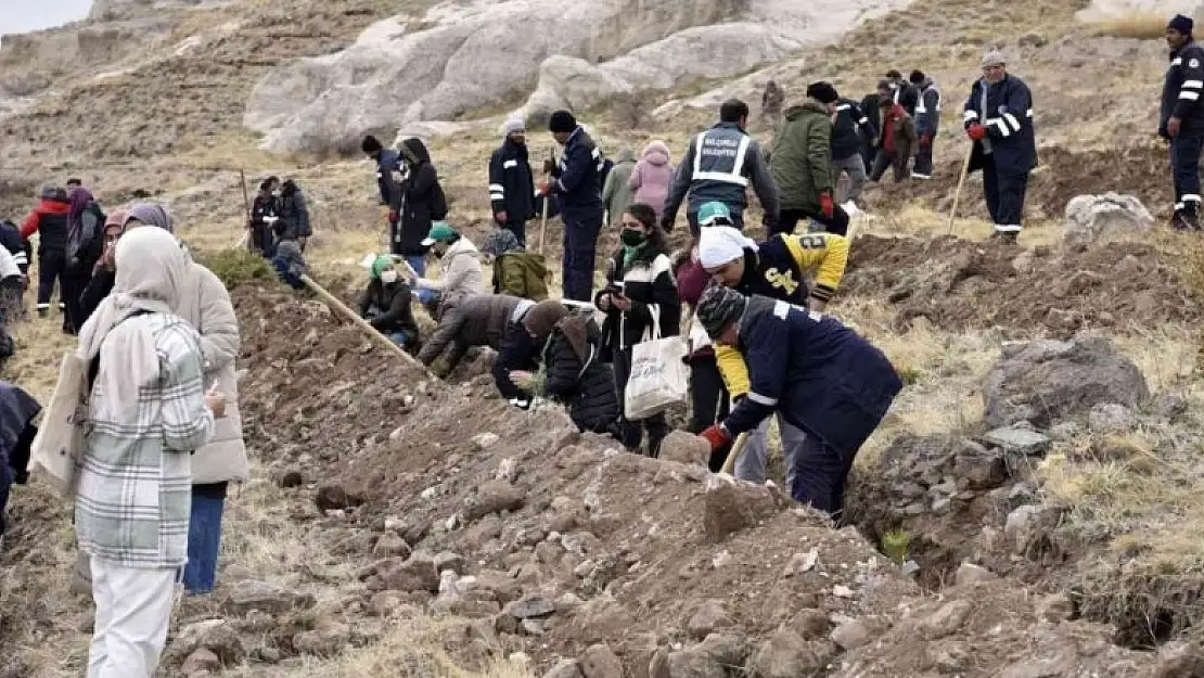 Selçuklu'da 3 bin fidan toprakla buluştu