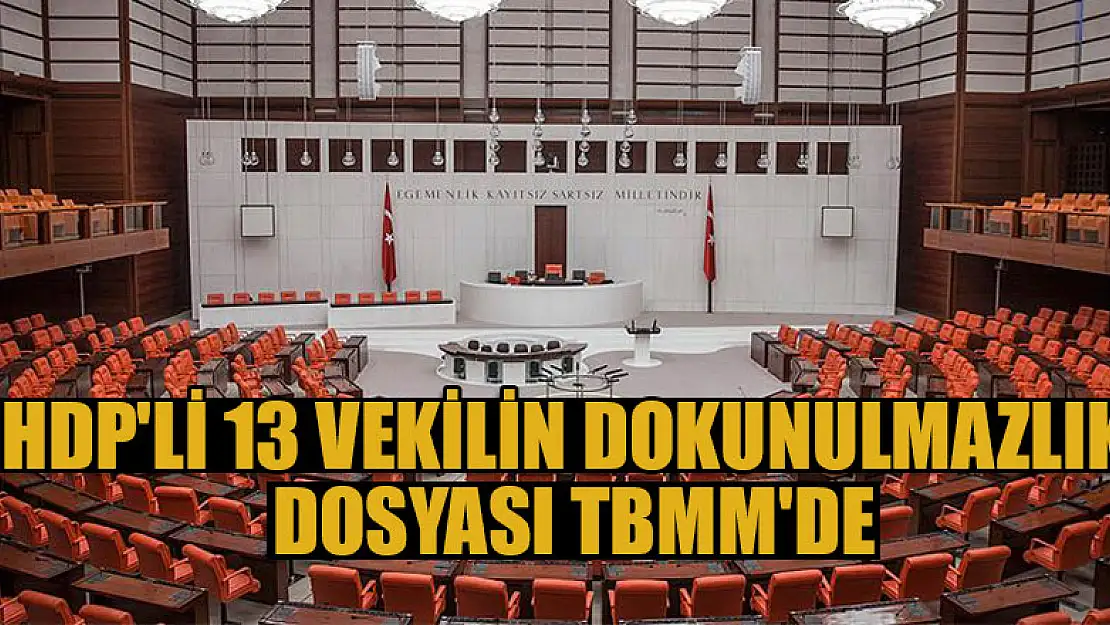 HDP'li 13 vekilin dokunulmazlık dosyası TBMM'de