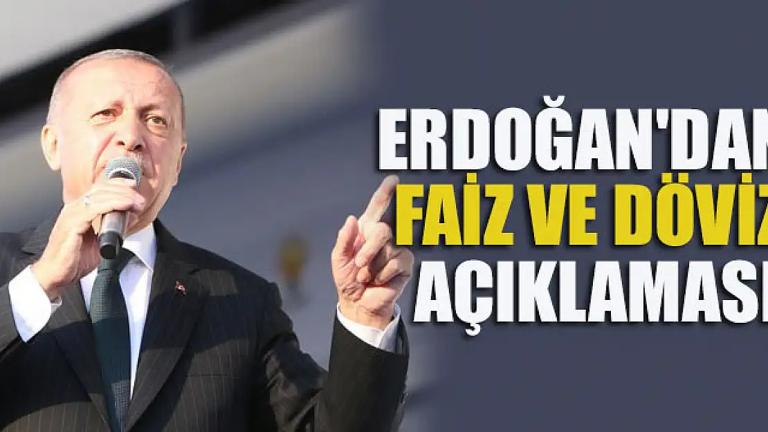 Cumhurbaşkanı Erdoğan'dan faiz ve döviz açıklaması