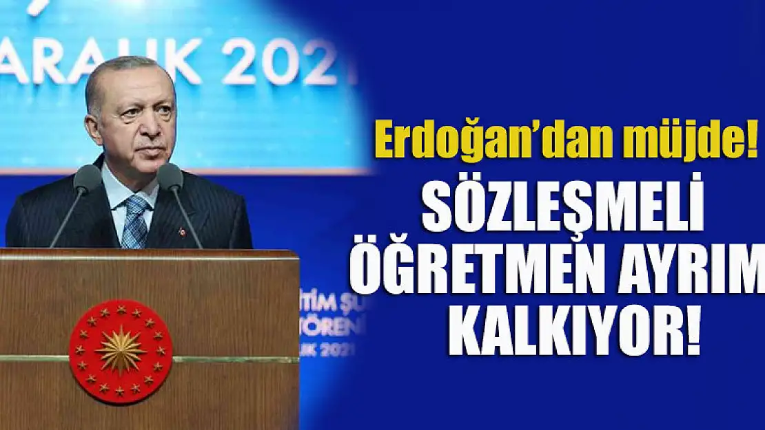 Cumhurbaşkanı Erdoğan'dan öğretmenlere müjde