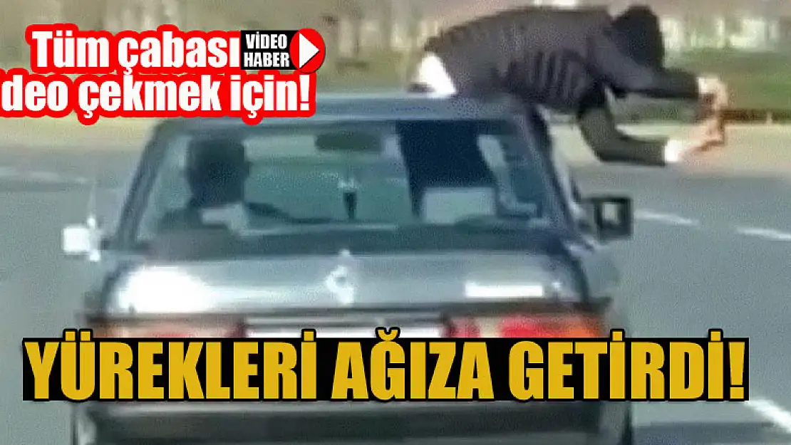 Yürekleri ağıza getirdi! Tüm çabası video çekmek için